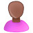 user female black pink bald